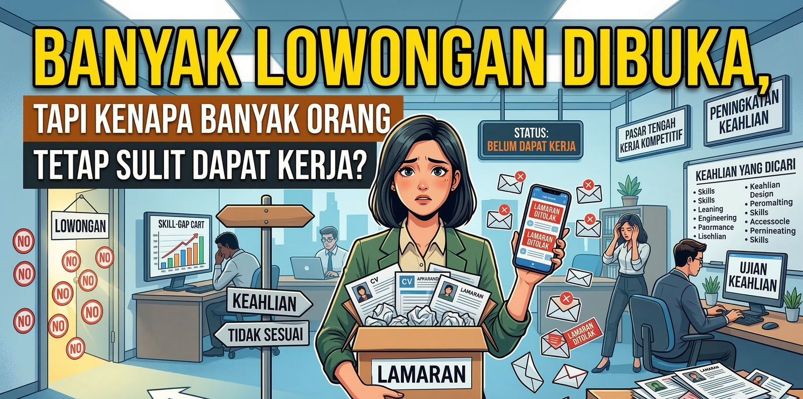 Banyak Lowongan Dibuka, Tapi Kenapa Banyak Orang Tetap Sulit Dapat Kerja?